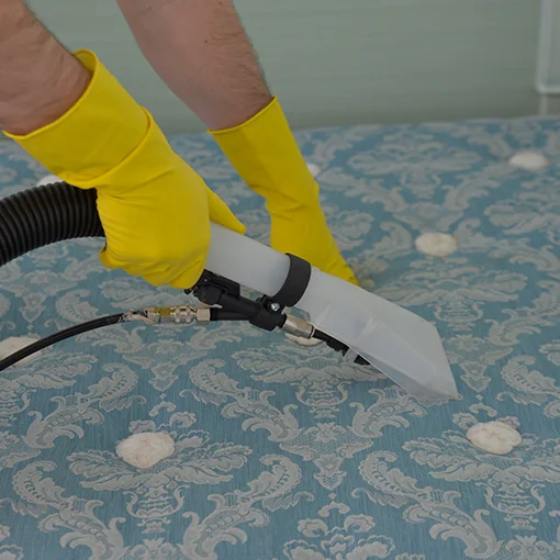 Extraction cleaning on patterned sofa upholstery
